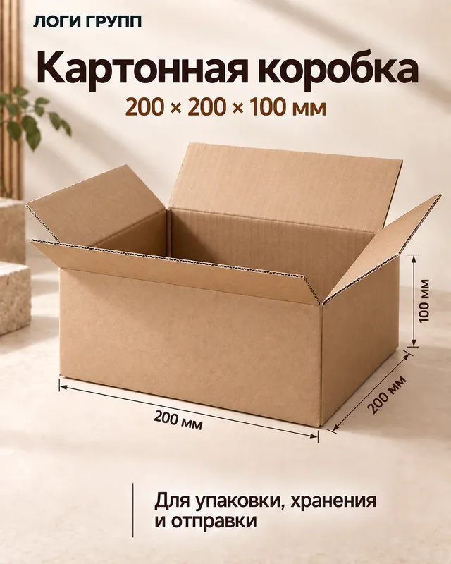 Гофрокороб 200 × 200 × 100 мм