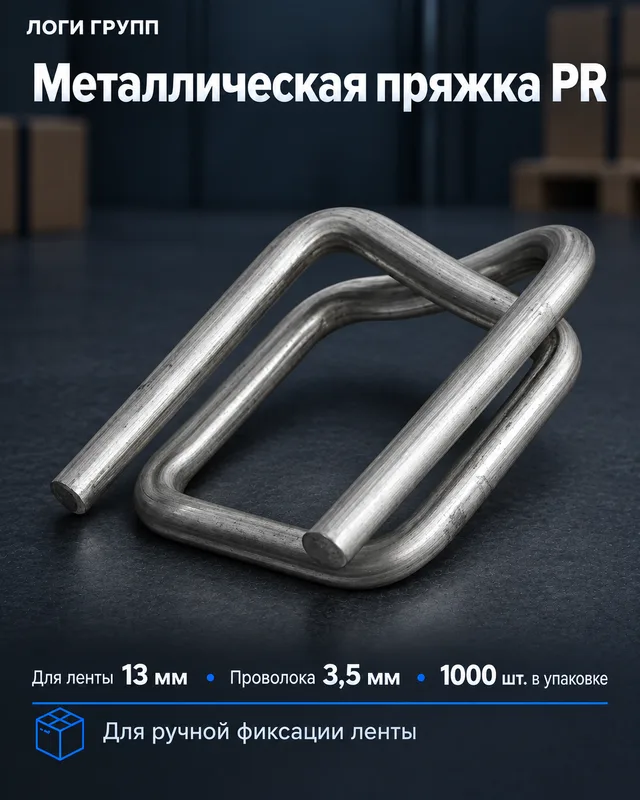 Пряжка металлическая PR 13 мм (3,5 мм), 1000 шт./упак