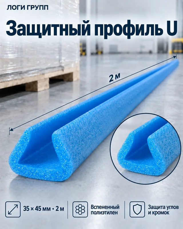 Защитный профиль из вспененного полиэтилена U 35 × 45 мм, 2 м